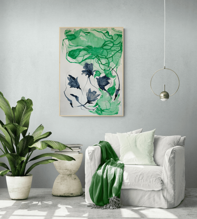 comprar pinturas con motivo marino online - cuadro verde