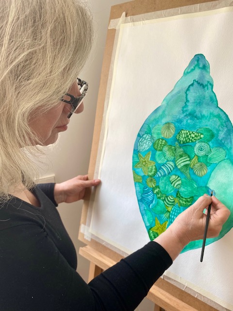 comprar acuarelas de mar online - nora pintando