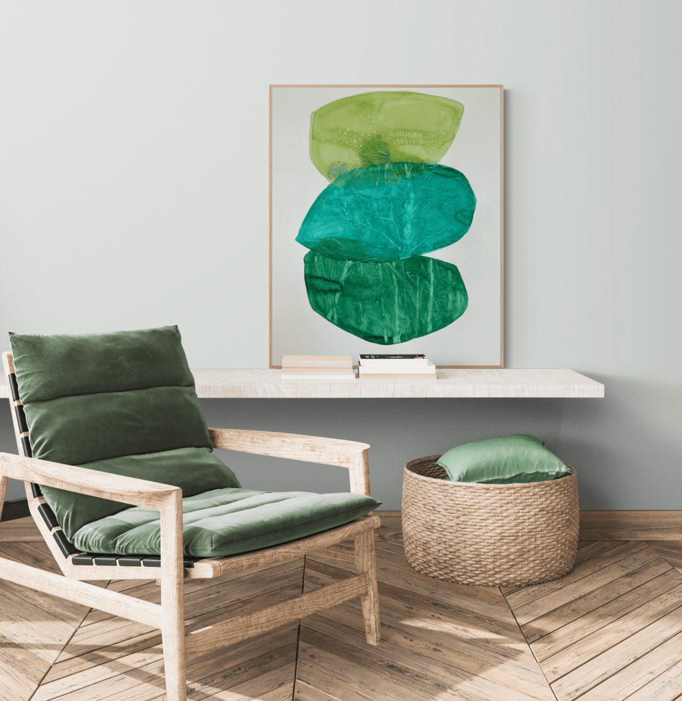 comprar obras de arte online - silla verde